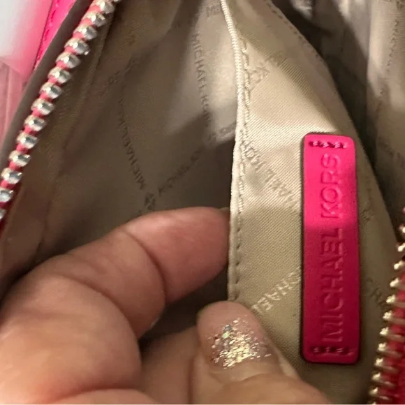 Michael Kors Pink Crossbody Bag with Monogram Design - Picture 7 of 8